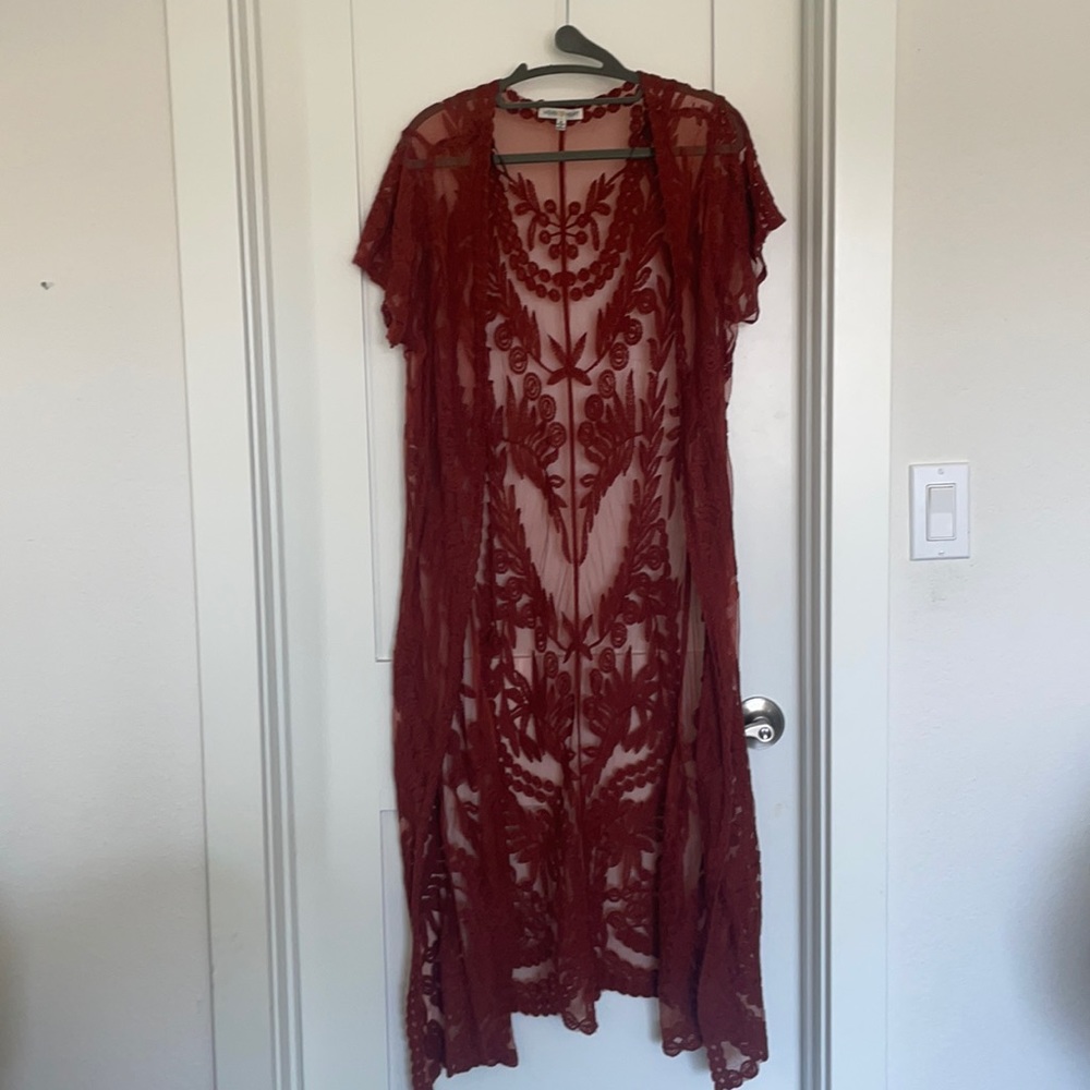 Burnt orange kimono